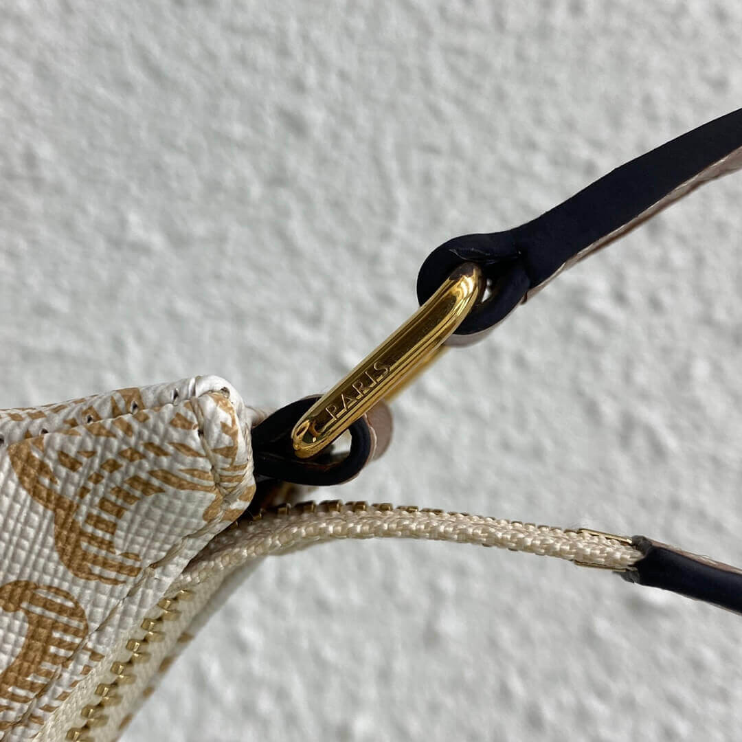 Celine Ava Bag In Triomphe Canvas 193952 White