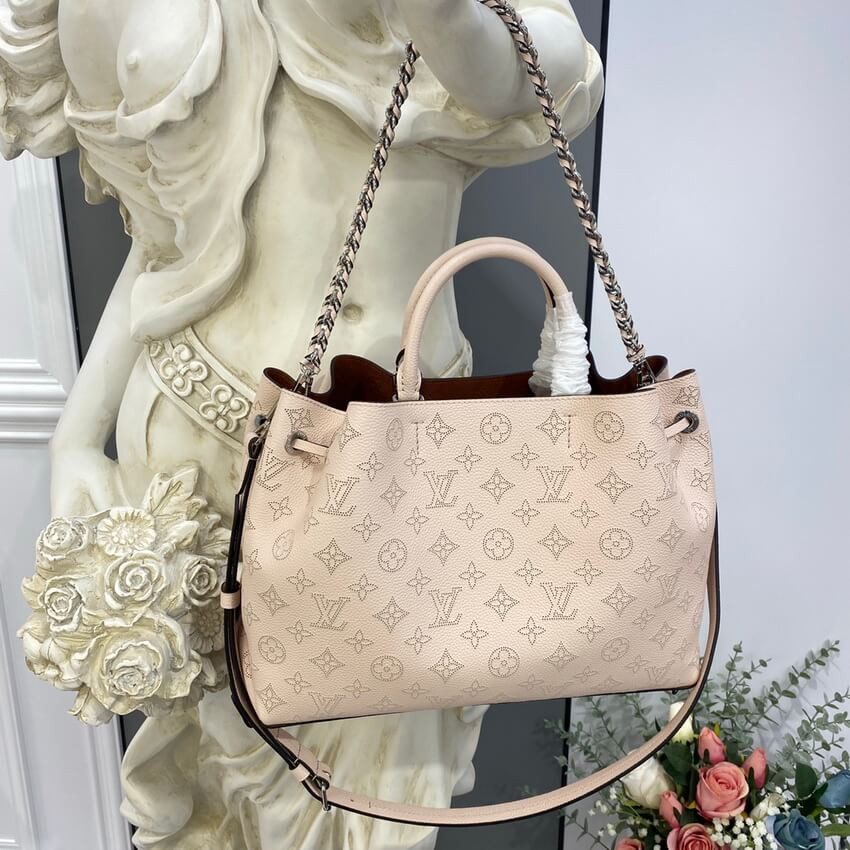 Louis Vuitton Mahina Calf Leather Bella Tote M59203 Cream