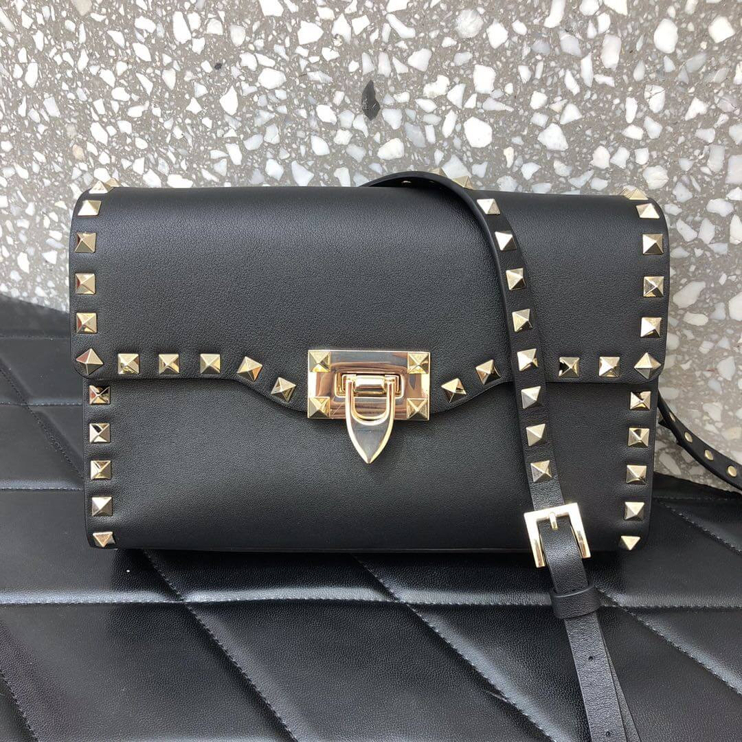 Valentino Garavani Rockstud Calfskin Crossbody Bag 0181
