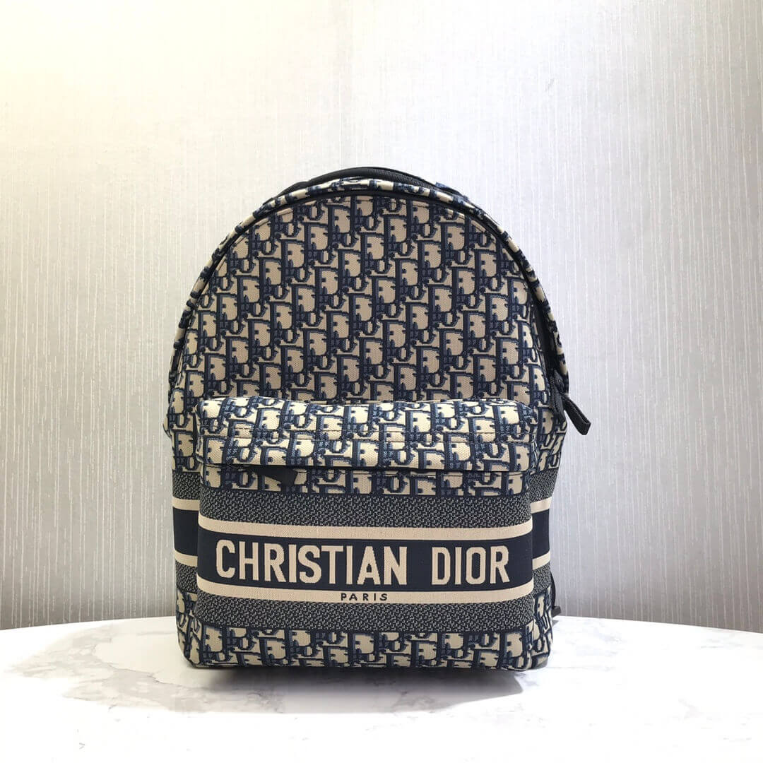 Christian Dior Oblique Jacquard Diortravel Backpack M6104
