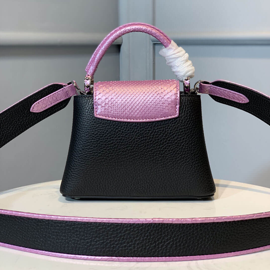 Louis Vuitton Taurillon Leather and Ayers Snakeskin Capucines Mini M55914