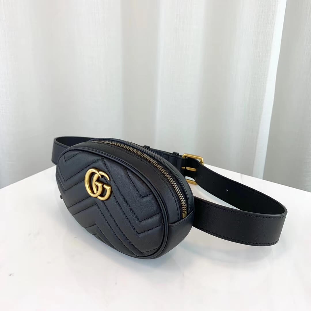 Gucci GG Marmont Matelasse Leather Belt Bag 476434