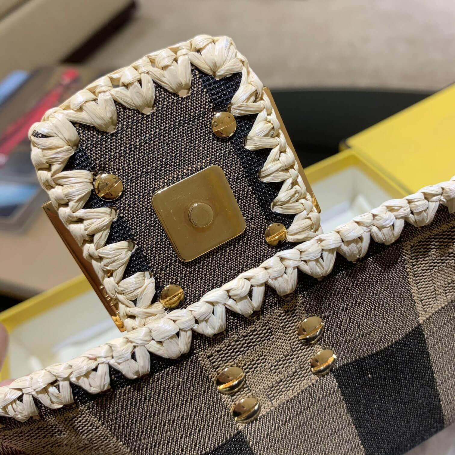 Fendi Baguette Brown Fabric Bag 8BR600