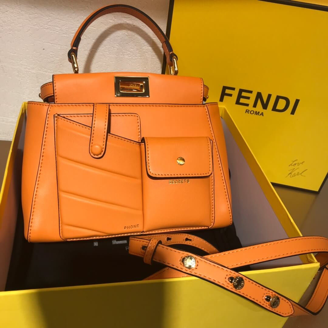 Fendi Peekaboo Iconic Mini Leather Bag 8BN311