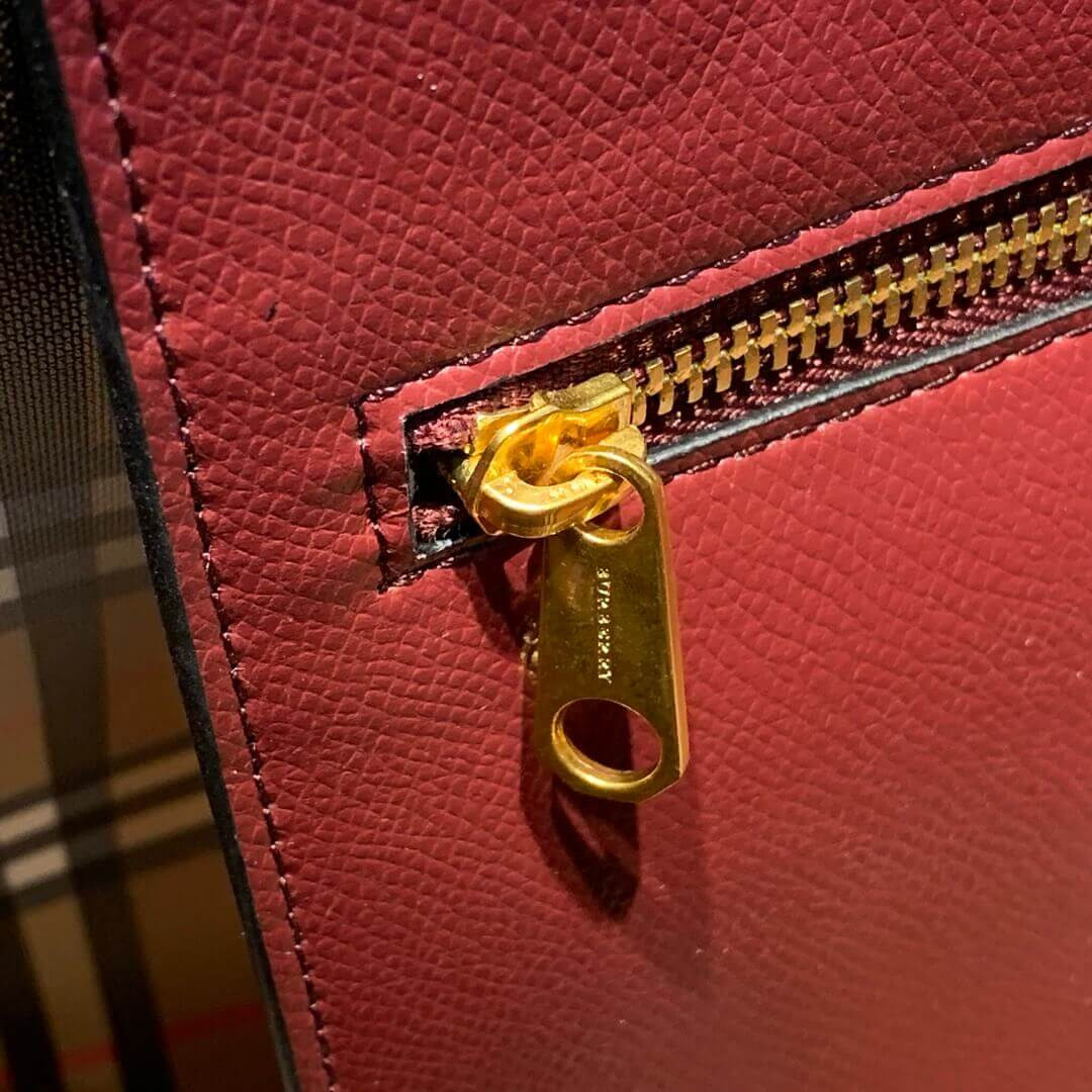 Burberry Small Embossed Crest Leather Tote 40802081