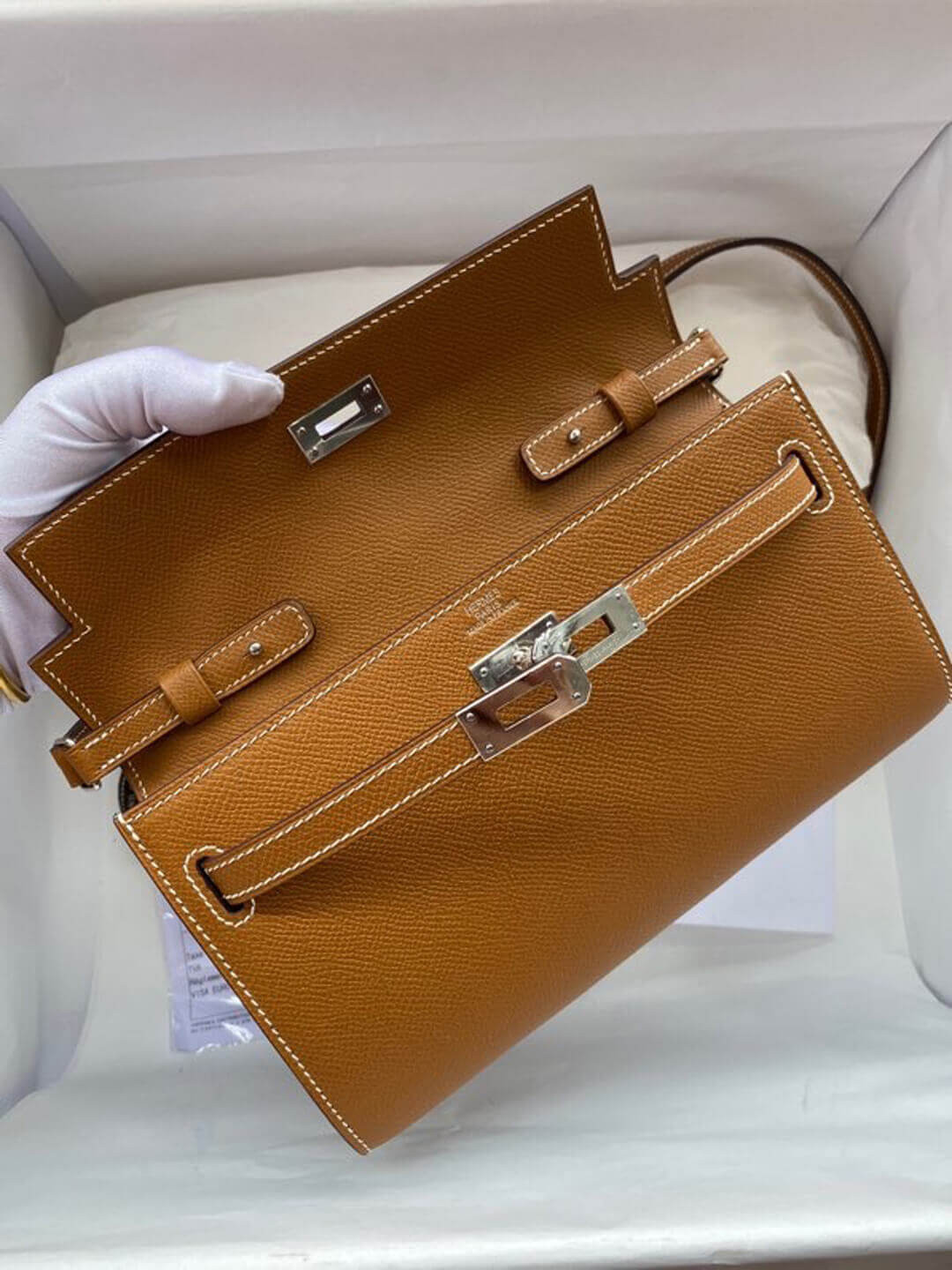 Hermes Kelly Wallet to Go Woc 499041 Brown