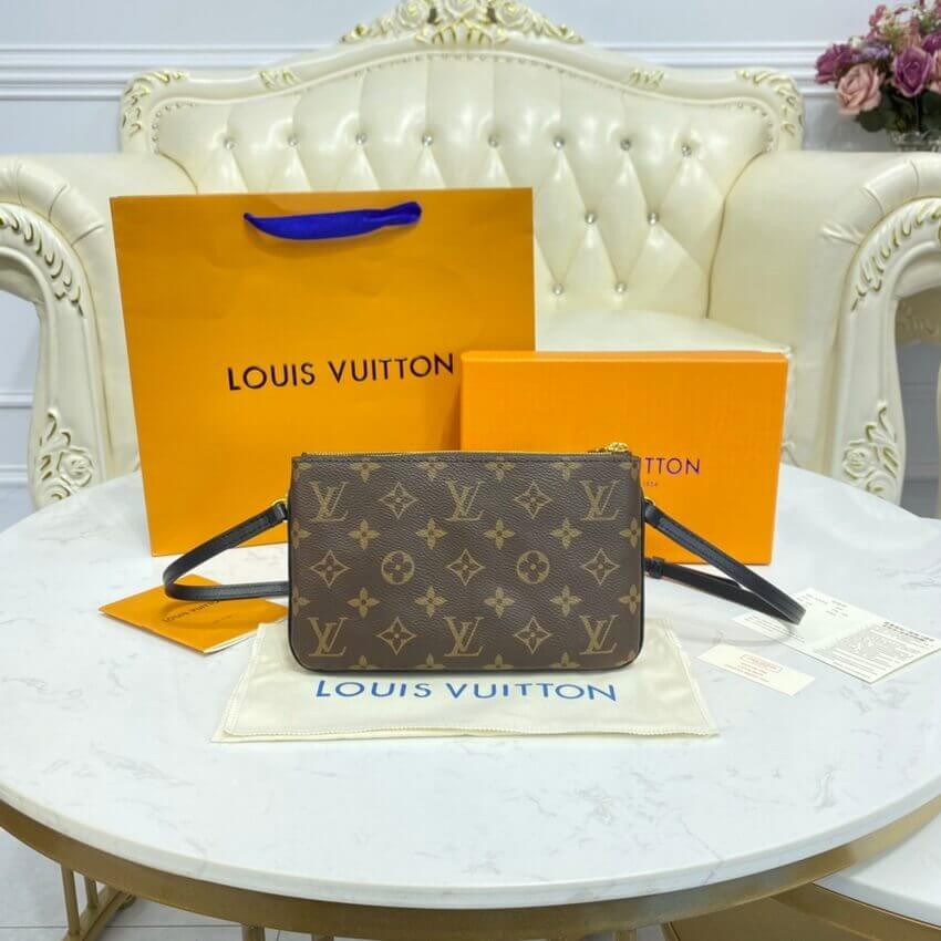 Louis Vuitton Monogram Double Zip Pochette M69203