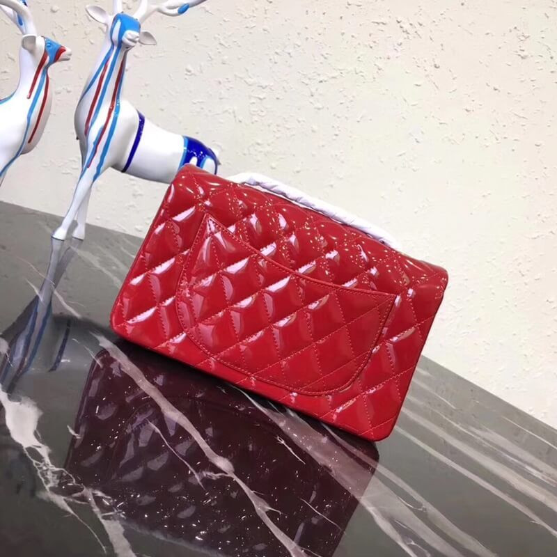 Chanel Pantent Leather 20cm Classic Flap Bag 1116