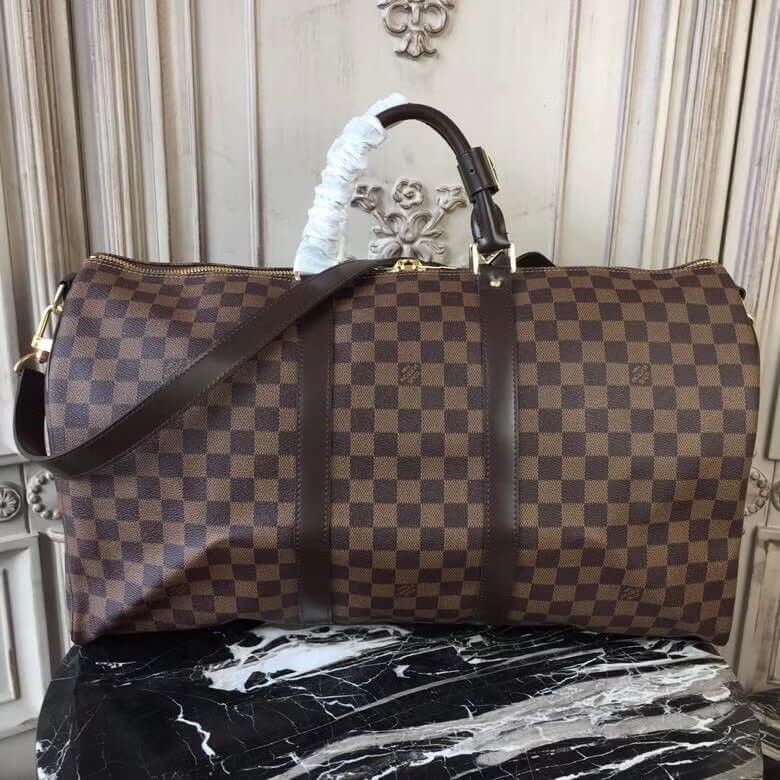 Louis Vuitton Damier Ebene Canvas Keepall Bandouliere  50 N41427
