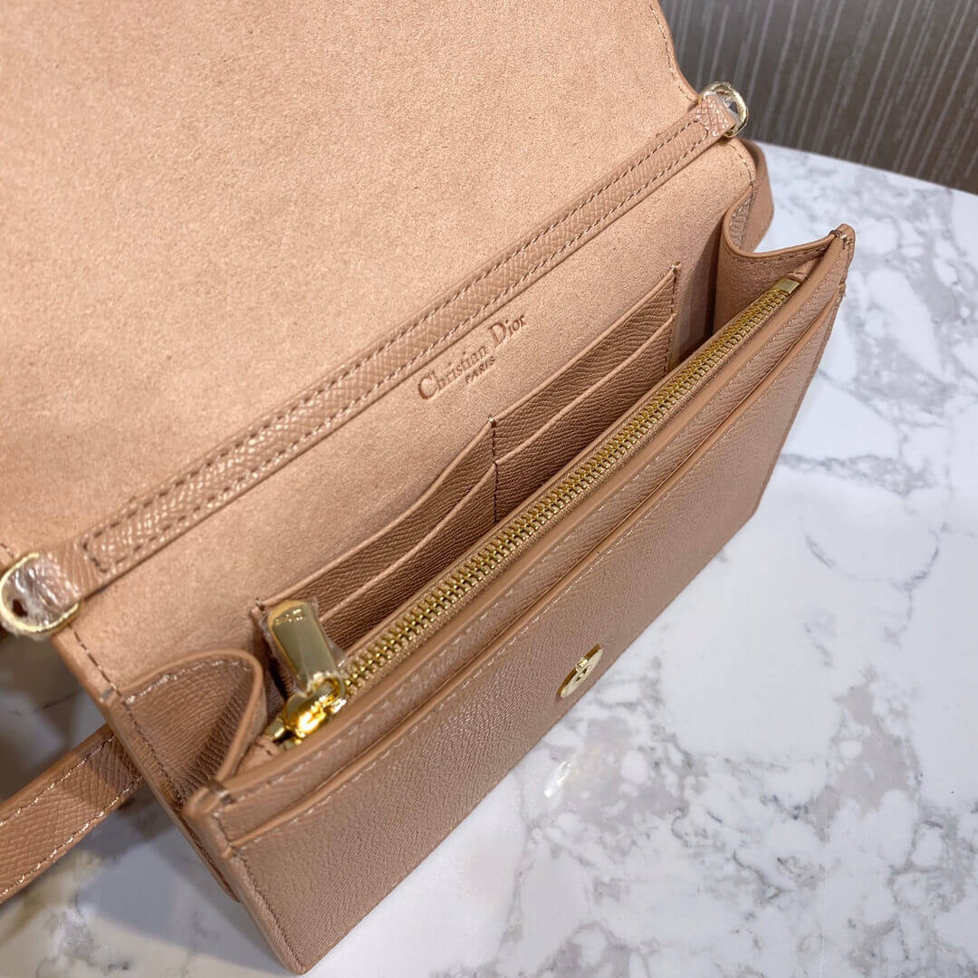 Christian Dior 30 Montaigne 2-In-1 Pouch Grained Calfskin S2086