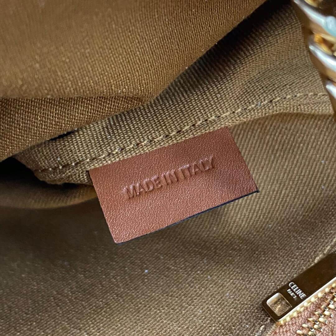 Celine Medium Patapans In Triomphe Canvas 195452 White