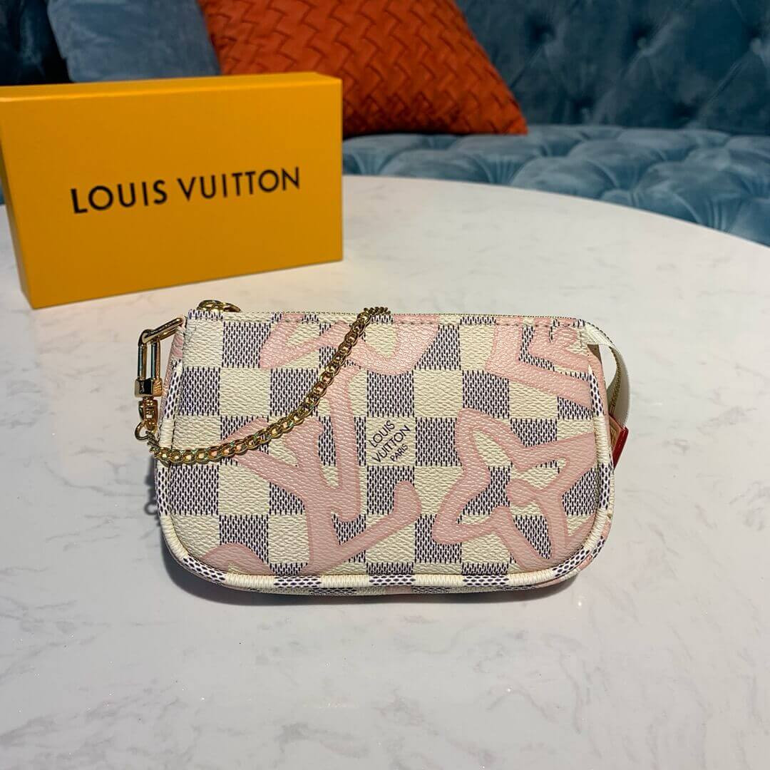 Louis Vuitton Damier Azur Canvas Mini Pochette Accessoires N60051