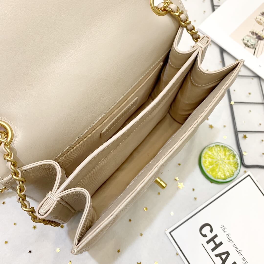 Chanel Calf Leather Single Flap Bag AS8869