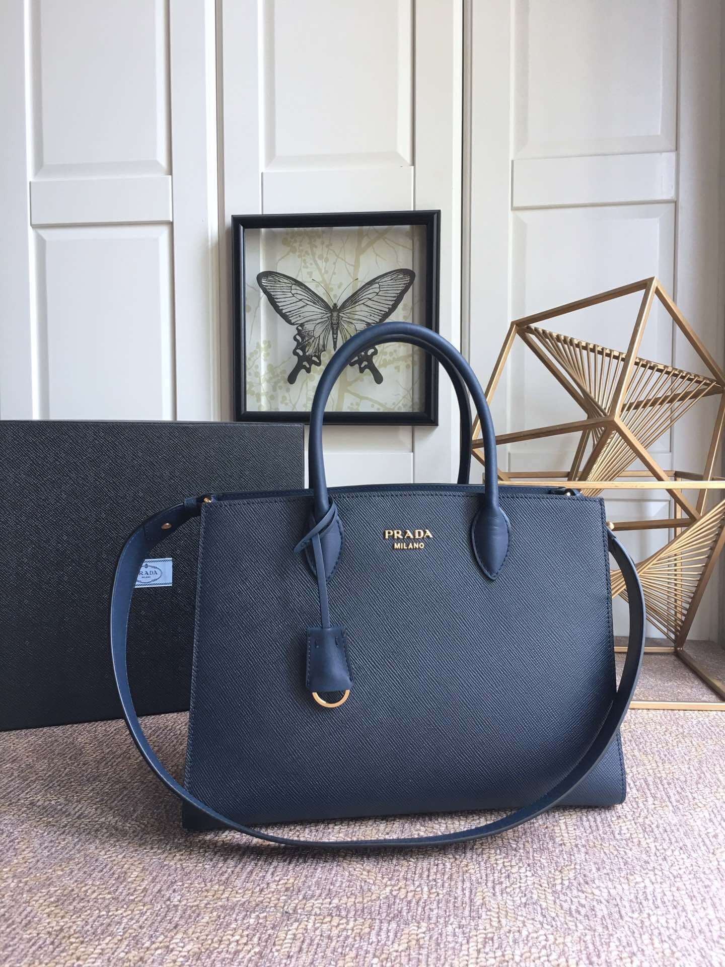 Prada Saffiano Leather Bibliothèque Bag PR153