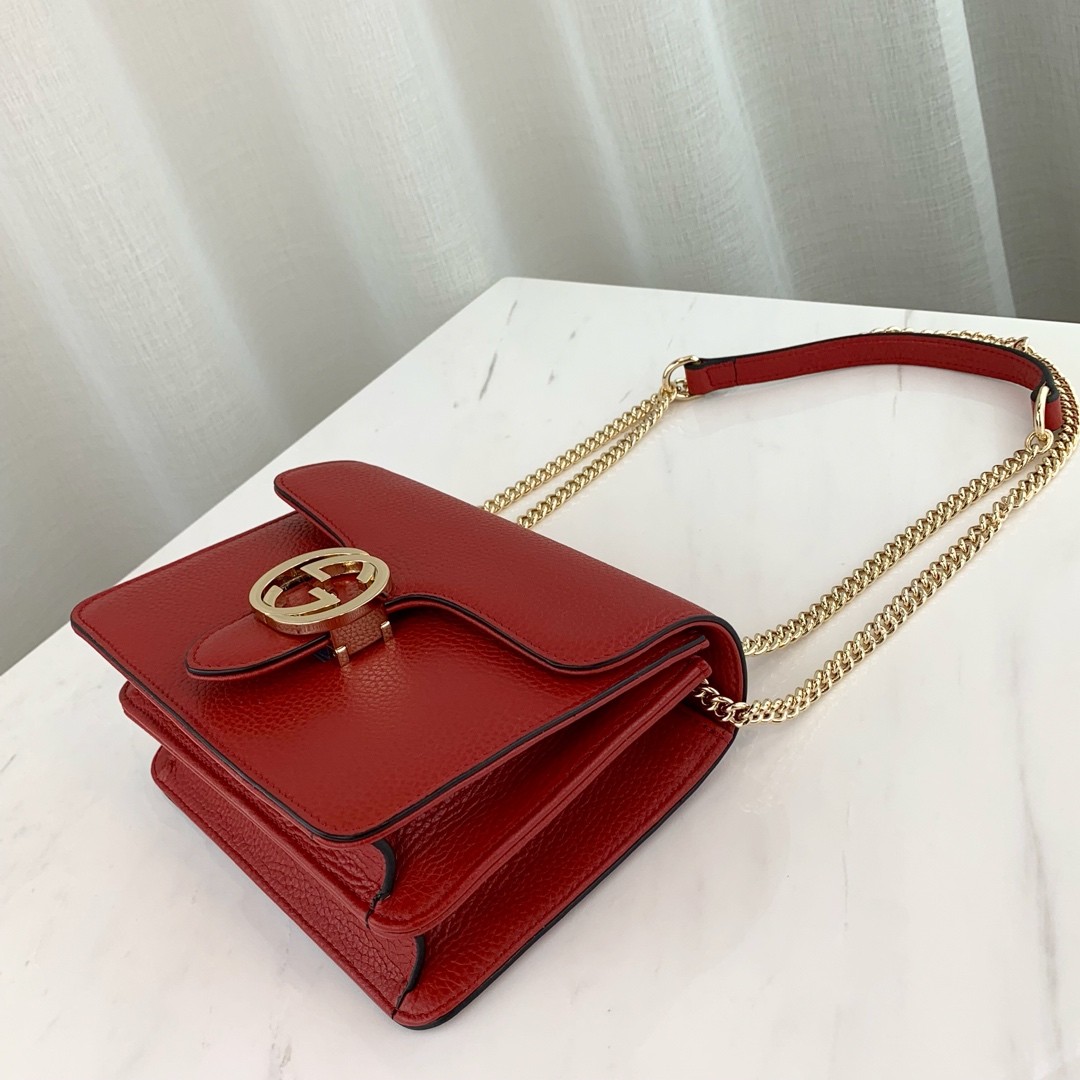 Gucci Interlocking Chain Leather Cross Body Bag 510304