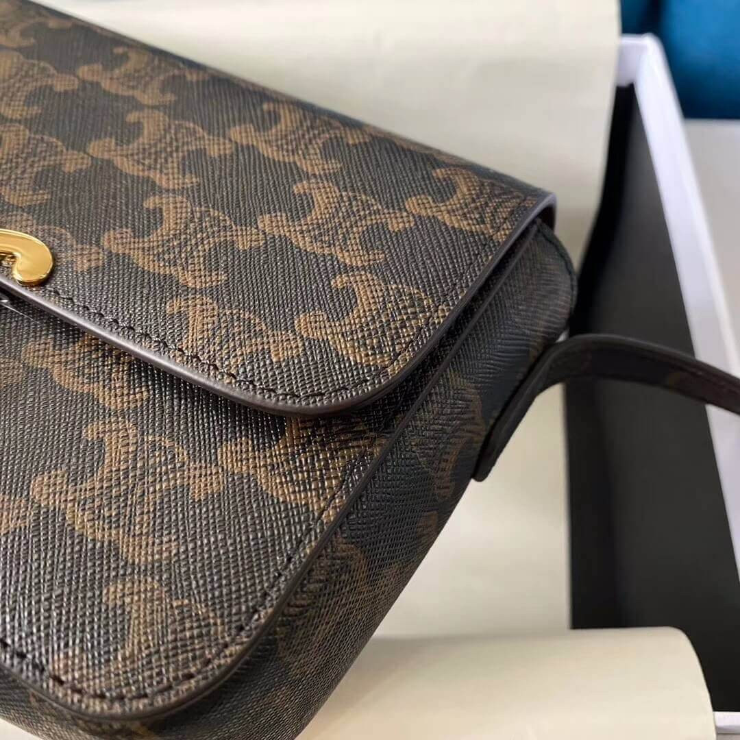 Celine Nano Triomphe Bag In Triomphe Canvas 191902