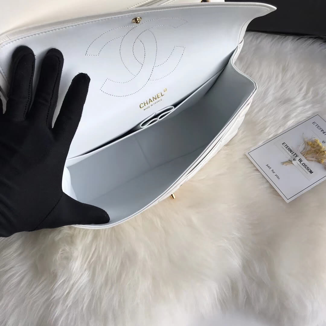 Chanel Lambskin 30cm Classic Flap Bag A1113