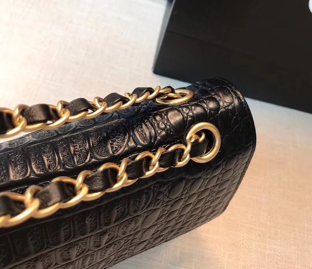 Chanel Alligator Flap Classic Bag 1112