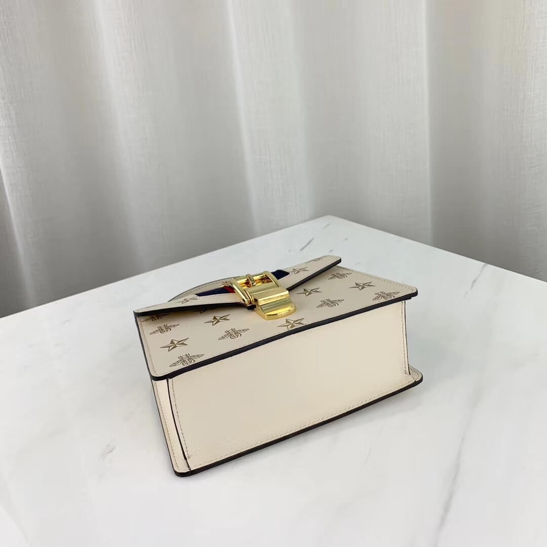 Gucci Sylvie Bee Star Mini Leather Bag 470270