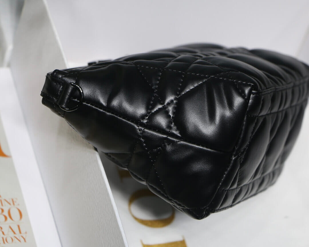 Christian Dior Medium Diortravel Nomad Pouch in Macrocannage Calfskin S5554