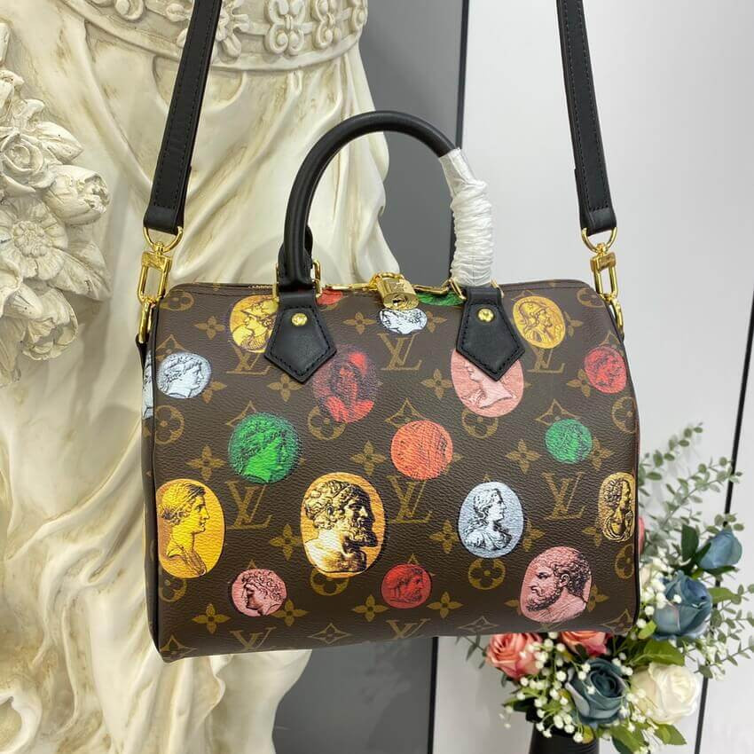 Louis Vuitton Monogram Cameo Printed Speedy Bandouliere 25 M45910