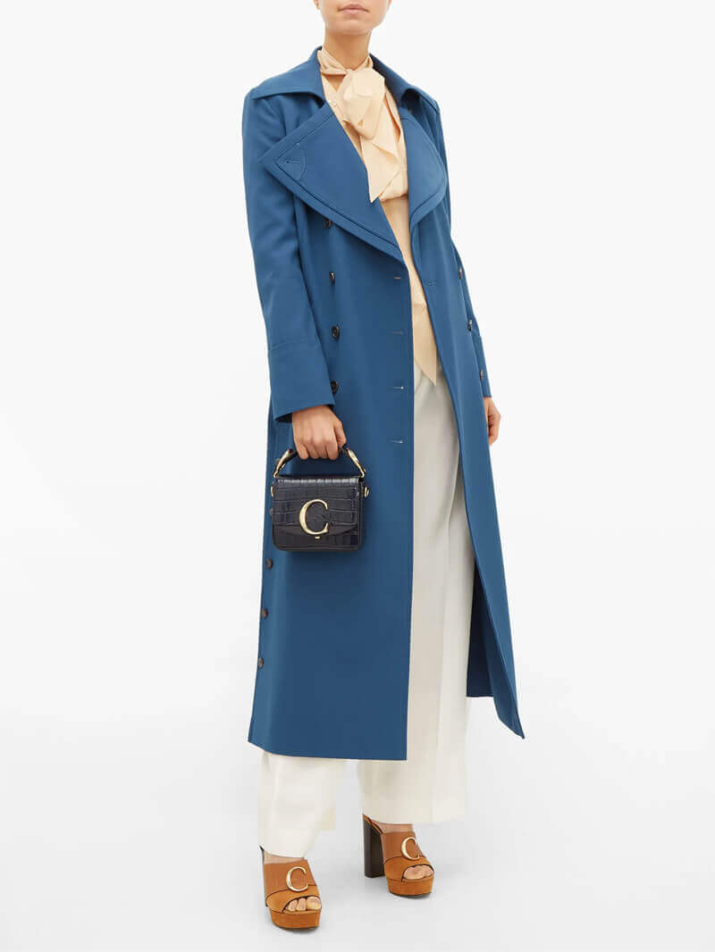 Chloe C Mini Bag In Embossed Croco A873