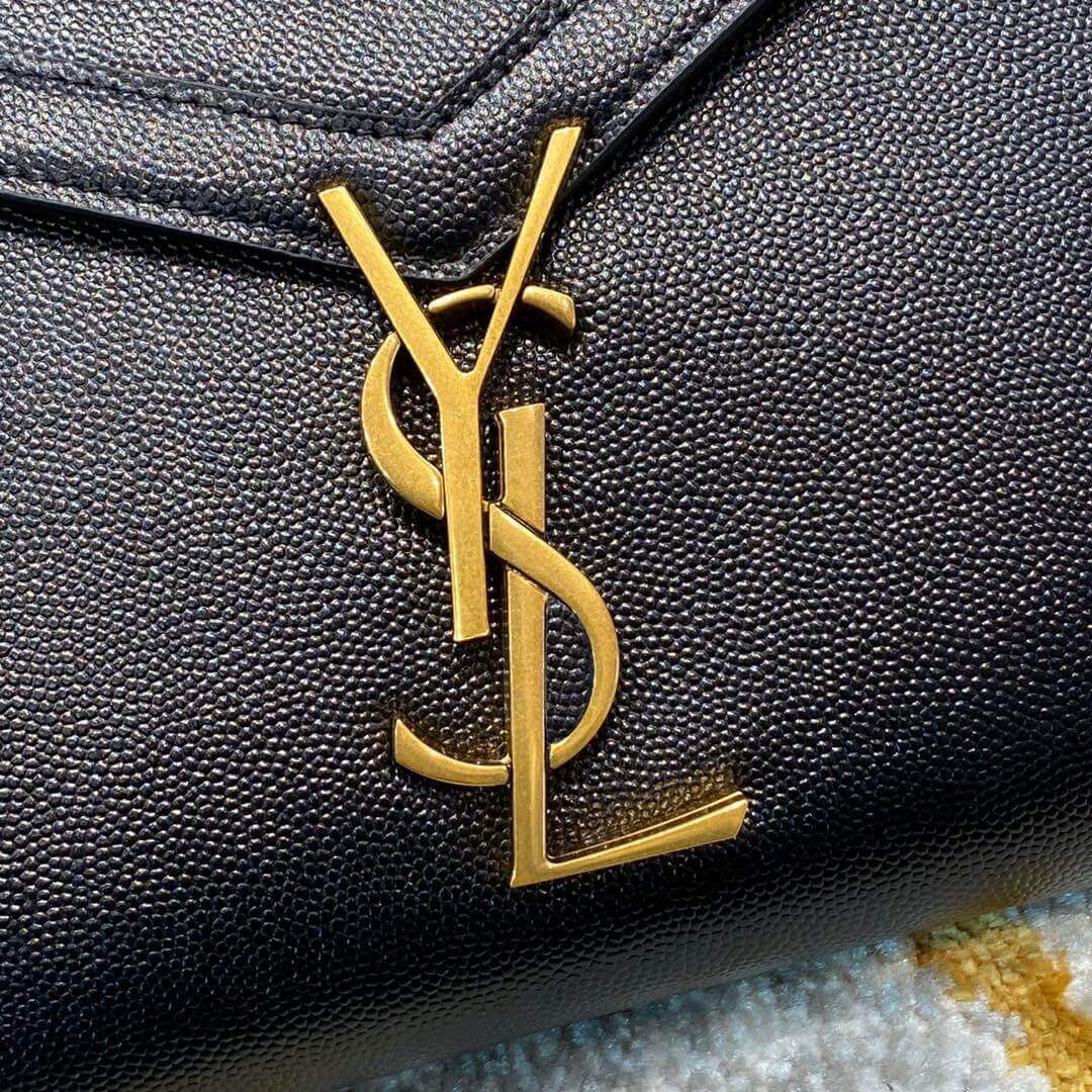 YSL Saint Laurent Cassandra Wallet On Chain In Grain Leather 582334