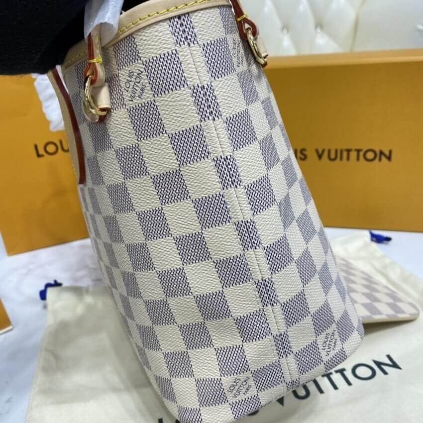 Louis Vuitton Damier Azur Neverfull PM N41362 Pink