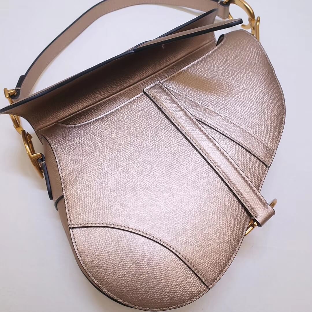 Christian Dior Grained Calfskin Saddle Bag M0446