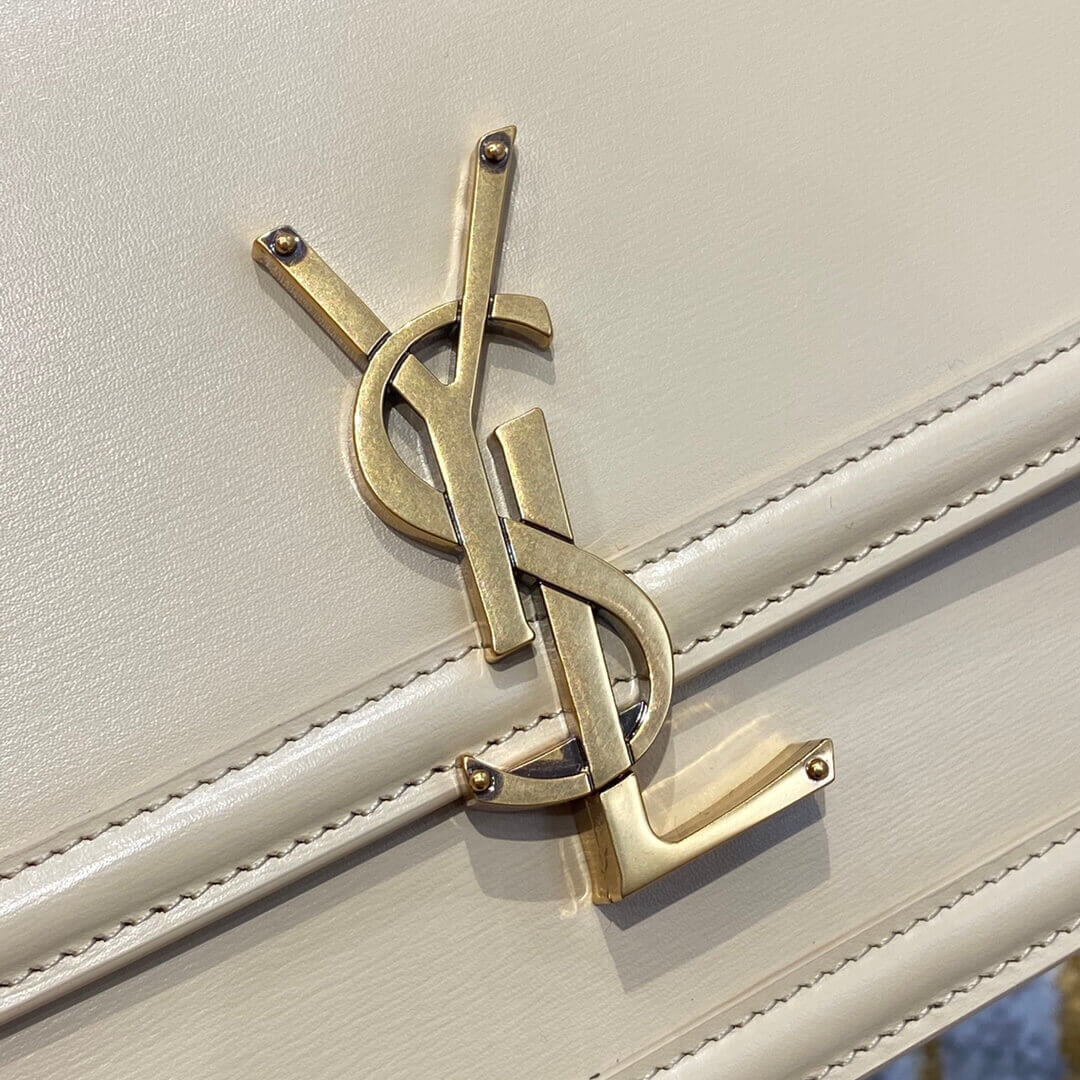 Saint Laurent YSL Solferino Medium Satchel In Box Leather 634305