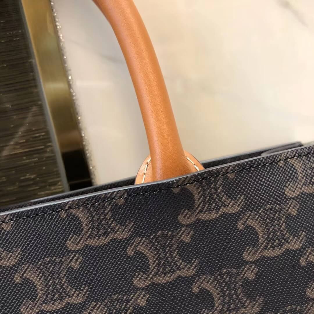 Celine Small Cabas Vertical In Triomphe Canvas 191542