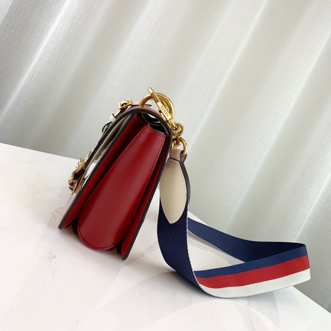 Gucci Queen Margaret Shoulder Bag 476542 Red/White