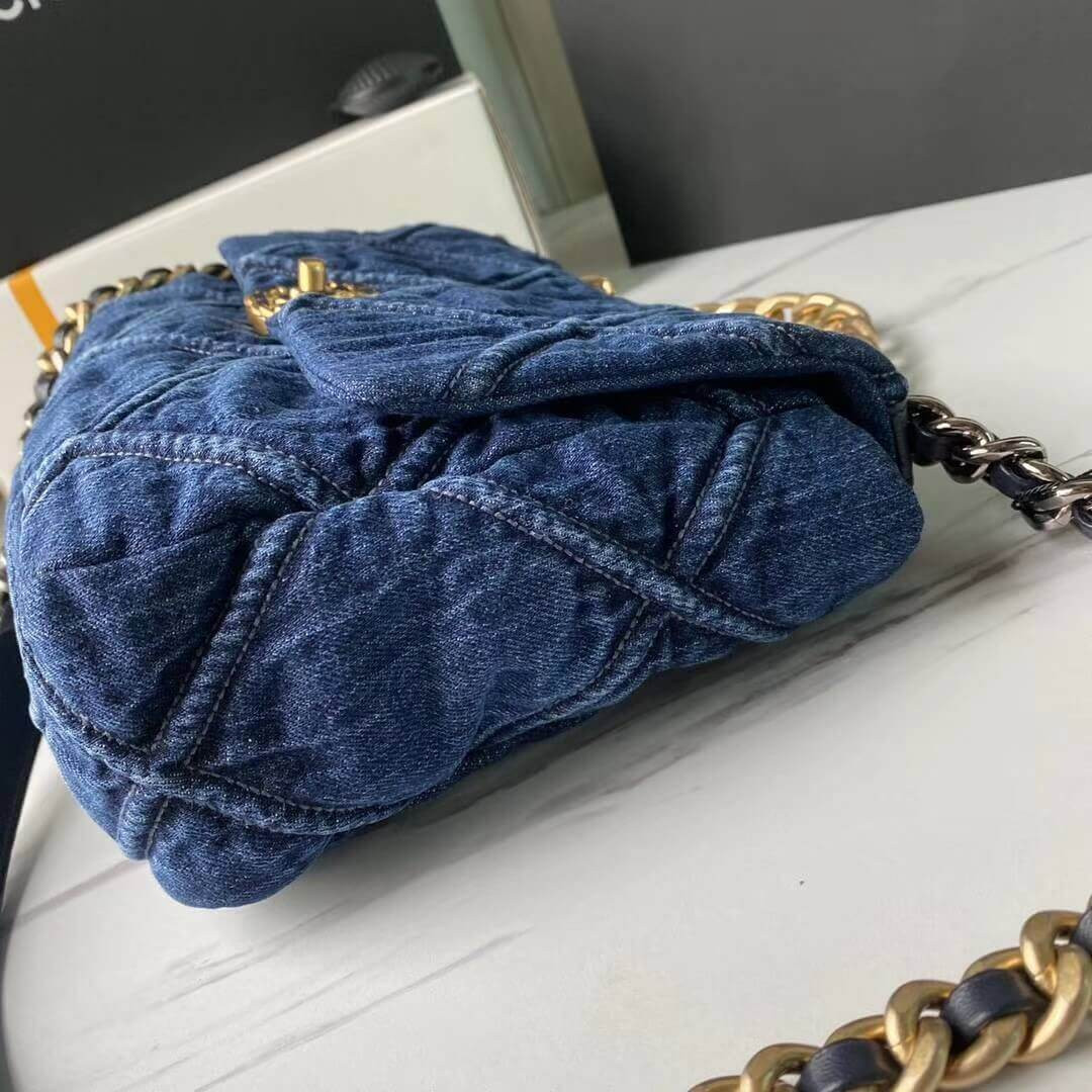 Chanel 19 Large Flap Bag AS1161 Denim