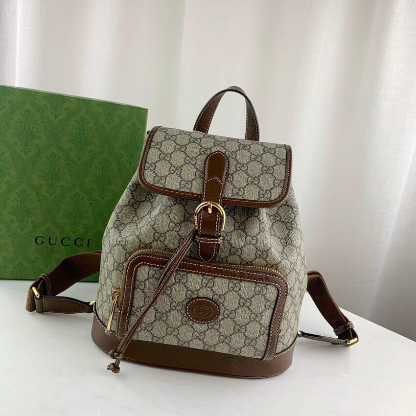 Gucci Backpack with Interlocking G in GG Supreme 674147