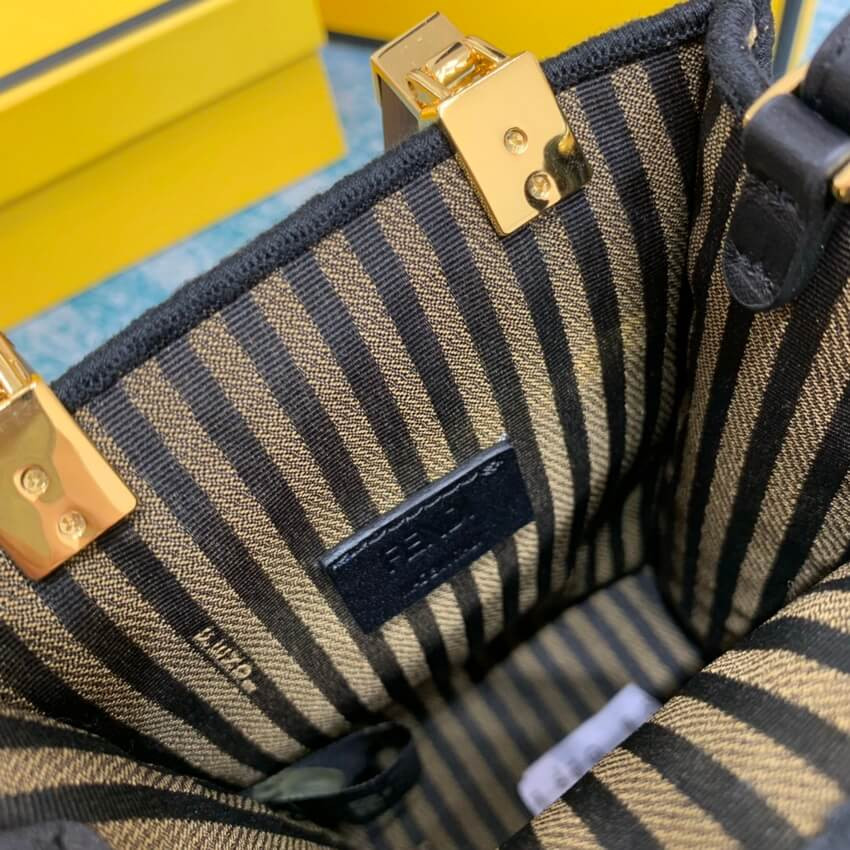 Fendi Sunshine Mini Woven Tote 8BS051 Beige