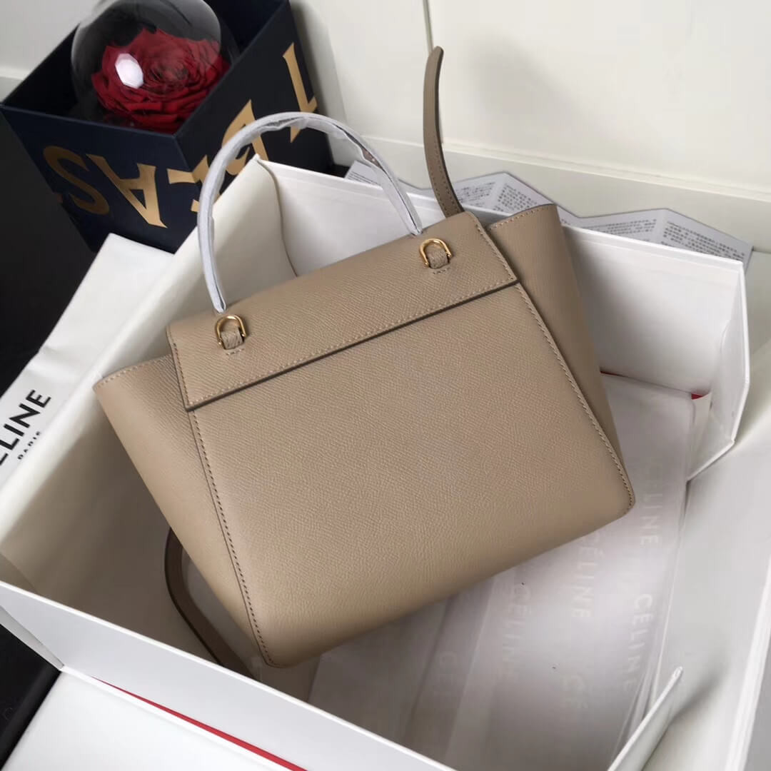 Celine Micro Belt Bag In Grained Calfskin 189153 Light Taupe