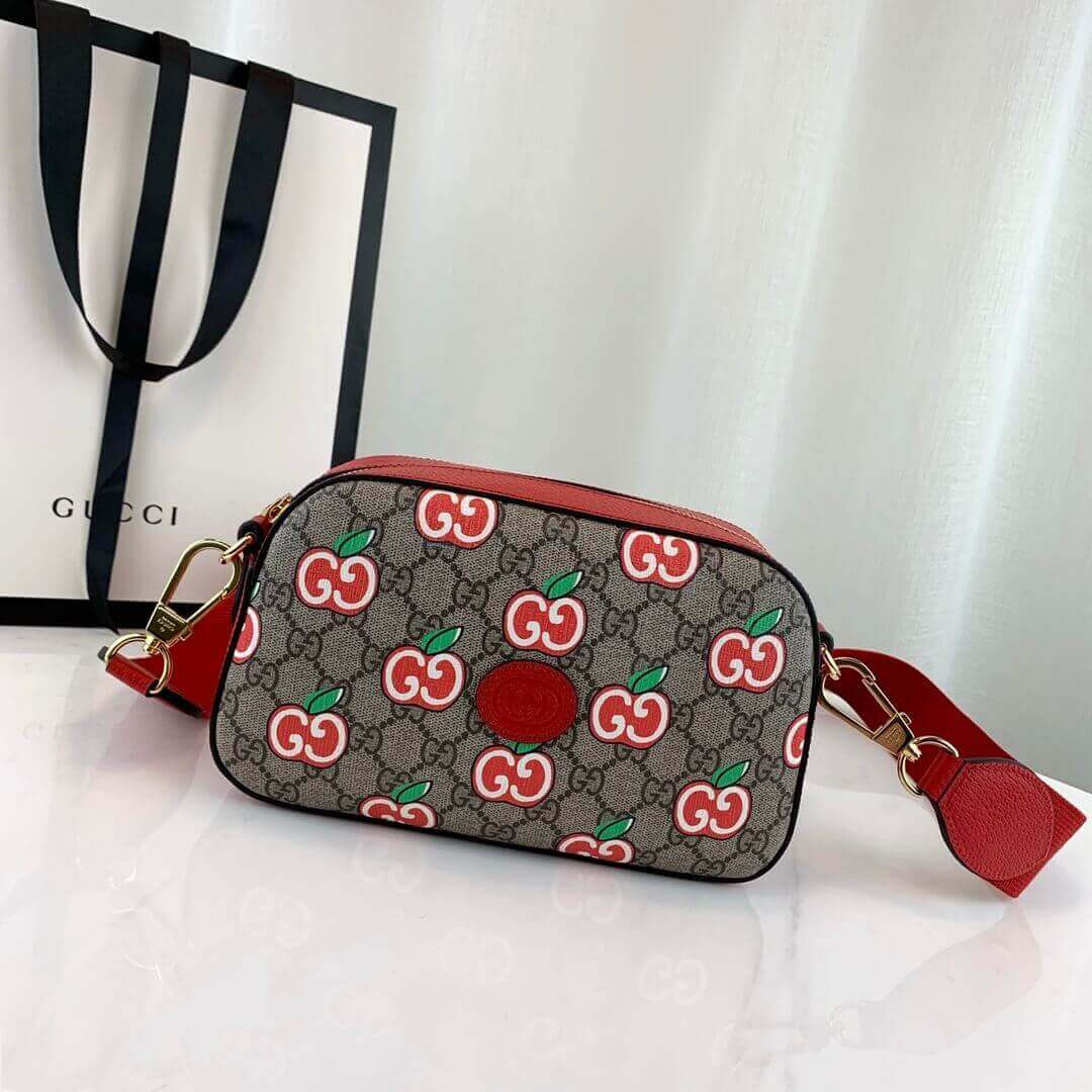 Gucci GG Apple Print Small Shoulder Bag 574886