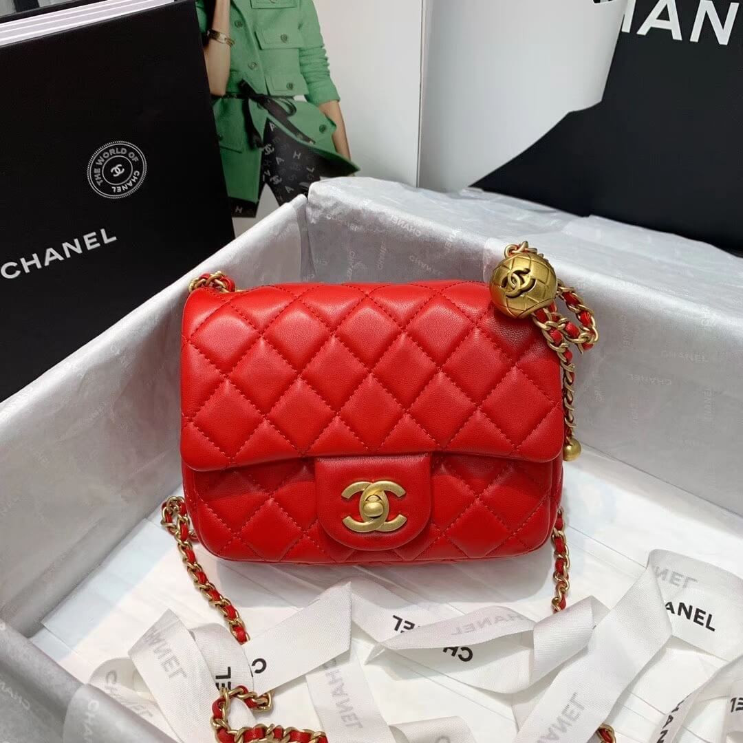 Chanel Lambskin Flap Bag AS1786
