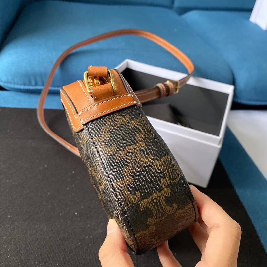 Celine Small Camera Bag In Triomphe Canvas 191522