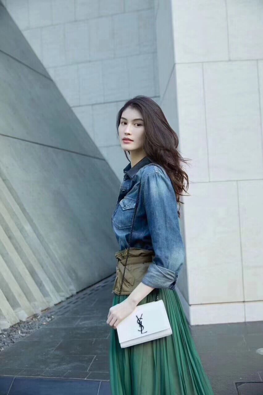 YSL Saint Laurent Classic Small Kate Chain Bag 20cm In Grain Leather 469390