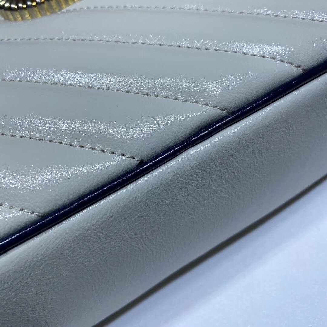 Gucci GG Marmont Small Shoulder Bag 447632 White