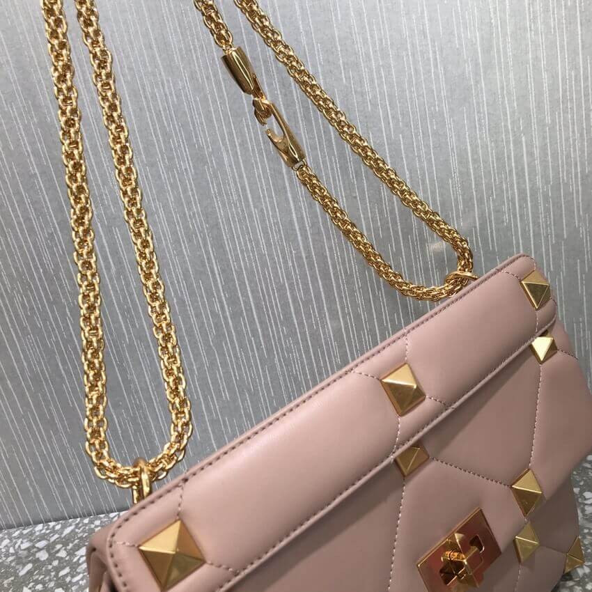 Valentino Large Roman Stud The Shoulder Bag In Nappa With Chain 1189L
