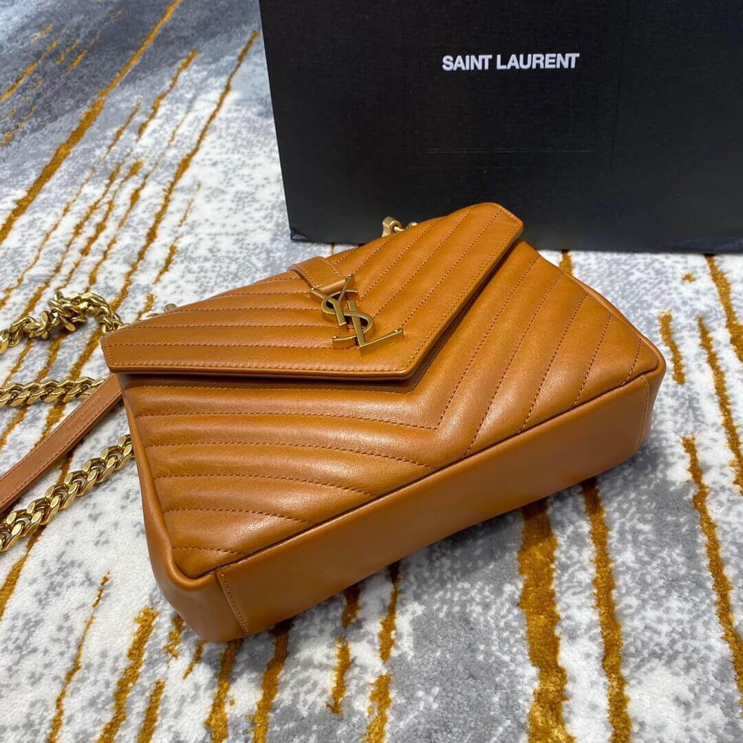 YSL Saint Laurent Medium Monogramme College Bag With Wooden Handle 500839