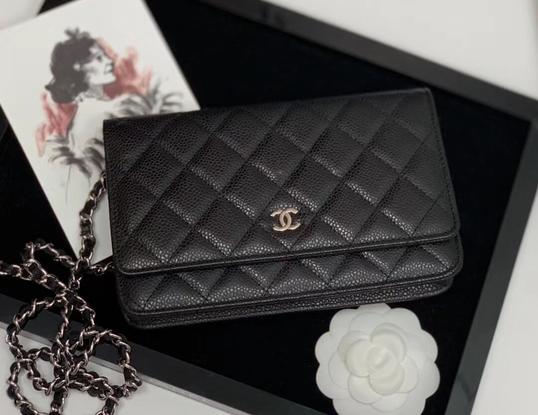 Chanel Wallet on Chain Caviar Gold Hardware Bag 528725