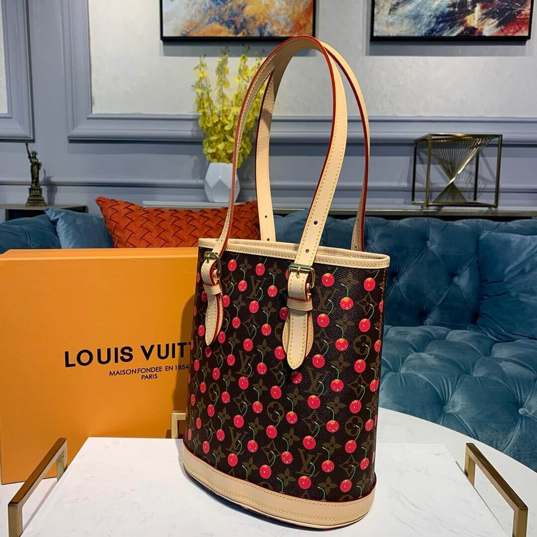 Louis Vuitton Monogram Cherry Petit Bucket M42238
