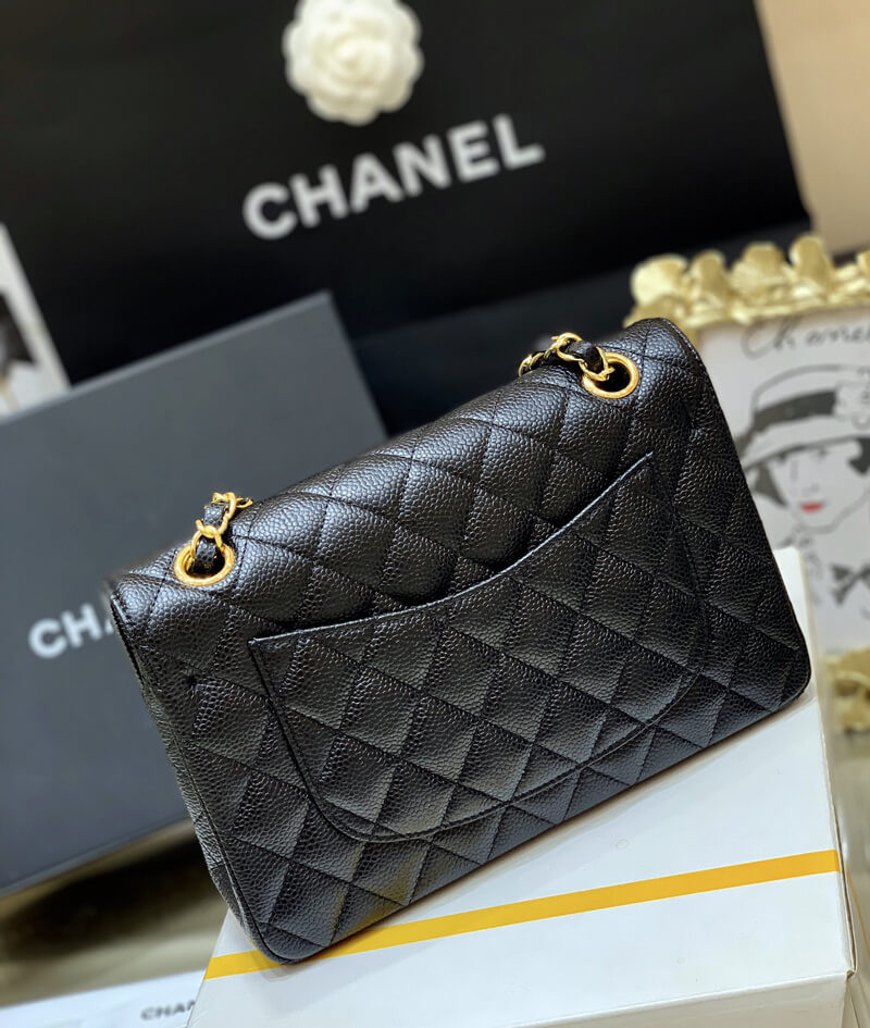 Chanel Small Classic Double Flap Bag A01113 Caviar Calfskin