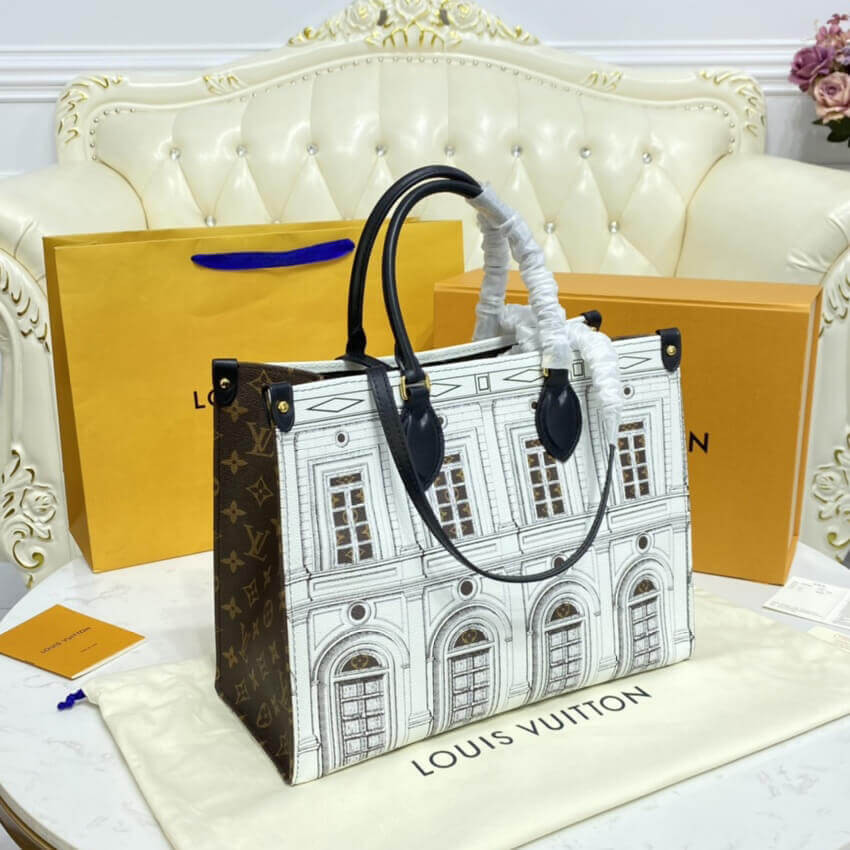 Louis Vuitton Printed Matte Calf Leather Onthego MM M59264