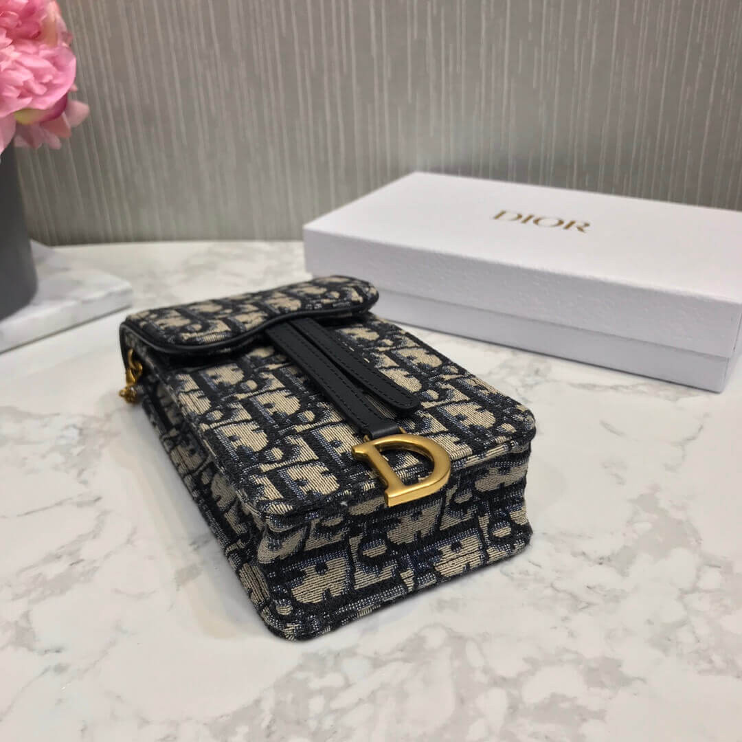 Christian Dior Oblique Saddle Chain For Phone M019