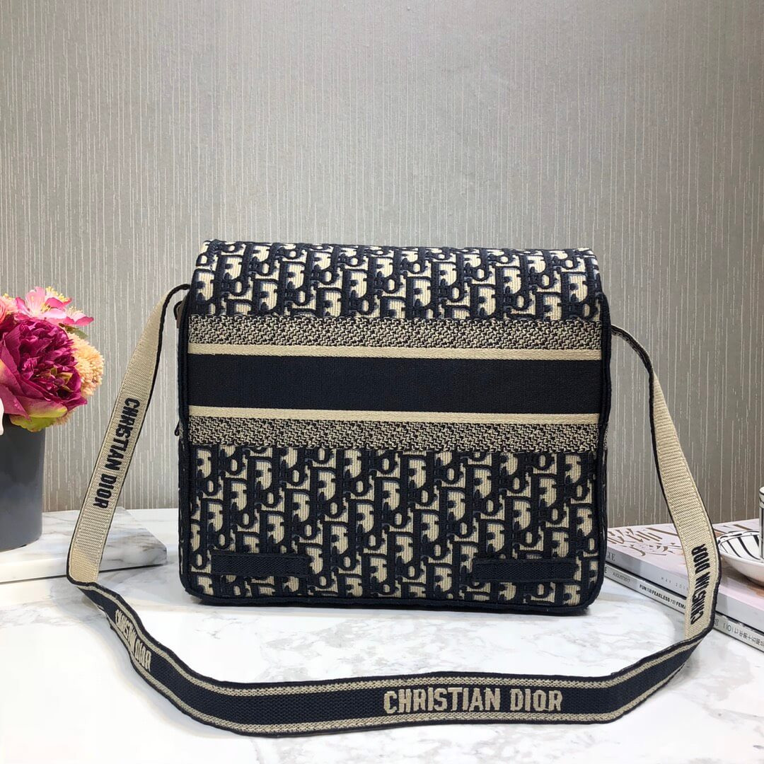 Christian Dior Oblique Embroidery Diorcamp Bag M1291
