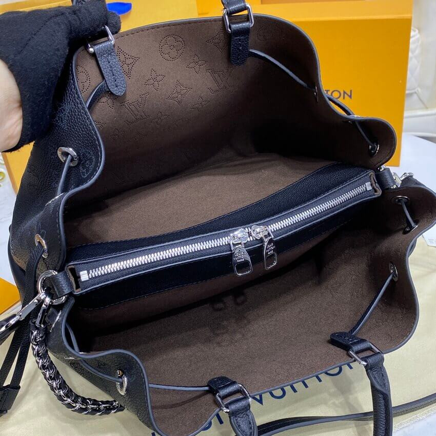 Louis Vuitton Mahina Calf Leather Bella Tote M59200 Black